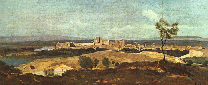  Jean Baptiste Camille  Corot Avignon from the West